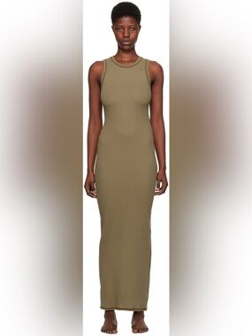 open lace back dress Maritza Dress, Textured Organic Poplin, Fern